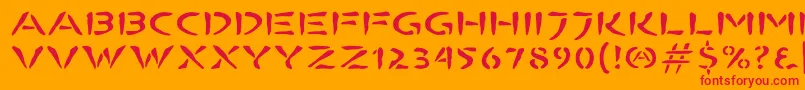 Bombora Font – Red Fonts on Orange Background