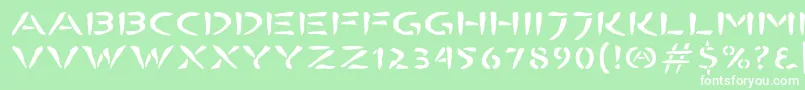 Bombora Font – White Fonts on Green Background