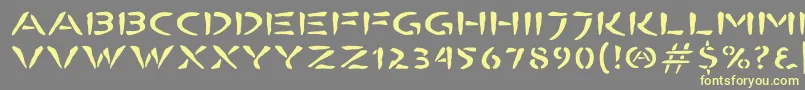 Bombora Font – Yellow Fonts on Gray Background
