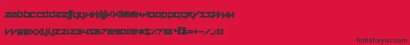 AceAdventure Font – Black Fonts on Red Background