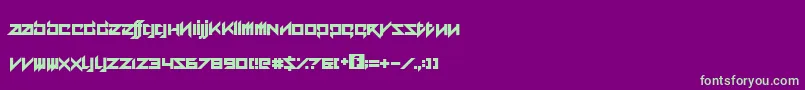 フォントAceAdventure – 紫の背景に緑のフォント