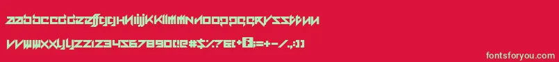 フォントAceAdventure – 赤い背景に緑の文字