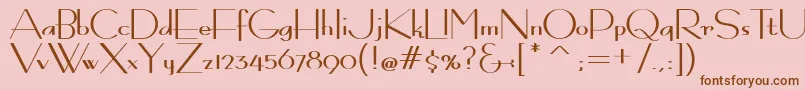 BernardoModaContrast Font – Brown Fonts on Pink Background