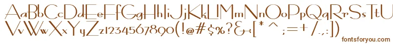 BernardoModaContrast Font – Brown Fonts on White Background