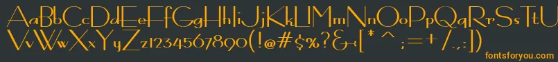 Шрифт BernardoModaContrast – оранжевые шрифты на чёрном фоне