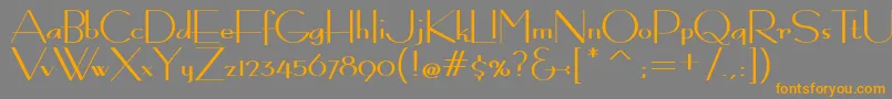 BernardoModaContrast Font – Orange Fonts on Gray Background