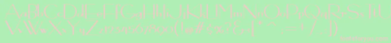 BernardoModaContrast Font – Pink Fonts on Green Background