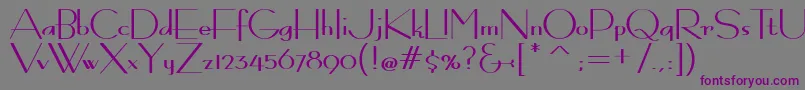 BernardoModaContrast Font – Purple Fonts on Gray Background