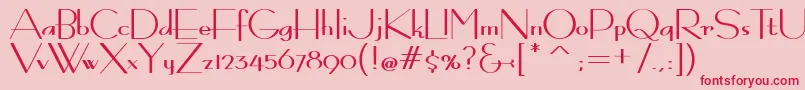 BernardoModaContrast Font – Red Fonts on Pink Background