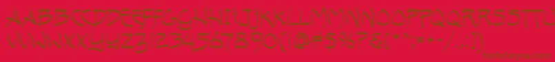 AndreasPenMf Font – Brown Fonts on Red Background