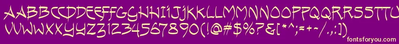 Подробнее о шрифте AndreasPenMf Шрифт AndreasPenMf – жёлтые шрифты на фиолетовом фоне