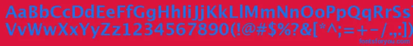 LucidaGrandeBold Font – Blue Fonts on Red Background