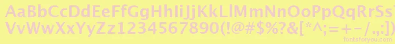 LucidaGrandeBold Font – Pink Fonts on Yellow Background