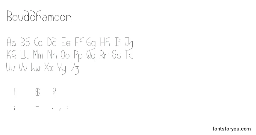 Шрифт Bouddhamoon – алфавит, цифры, специальные символы