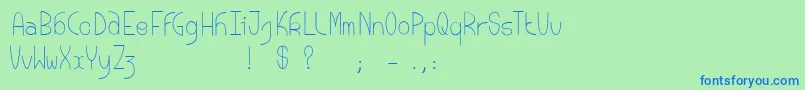 Bouddhamoon Font – Blue Fonts on Green Background
