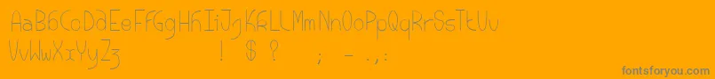 Bouddhamoon-Schriftart – Graue Schriften auf orangefarbenem Hintergrund