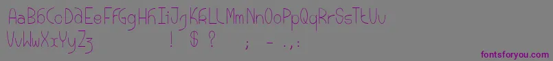 Bouddhamoon Font – Purple Fonts on Gray Background