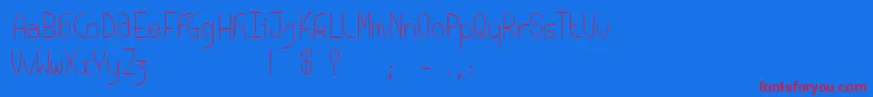 Bouddhamoon Font – Red Fonts on Blue Background
