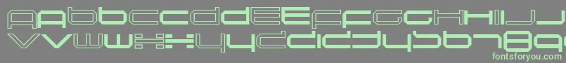 フォントInductio – 灰色の背景に緑のフォント