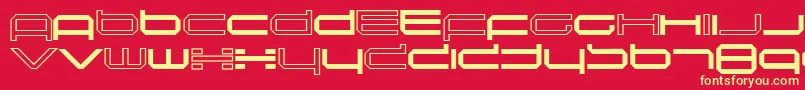Inductio Font – Yellow Fonts on Red Background