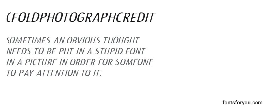 Review of the Cfoldphotographcredit Font