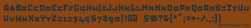 SquidCaps Font – Black Fonts on Brown Background