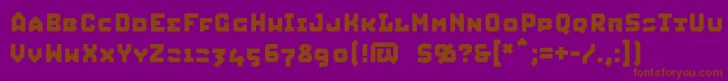 SquidCaps Font – Brown Fonts on Purple Background