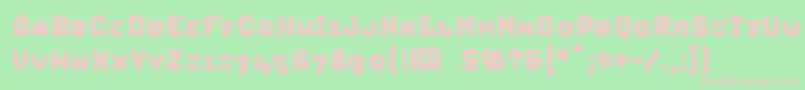 SquidCaps Font – Pink Fonts on Green Background