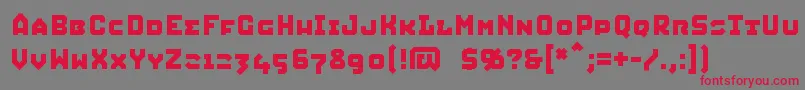 SquidCaps Font – Red Fonts on Gray Background