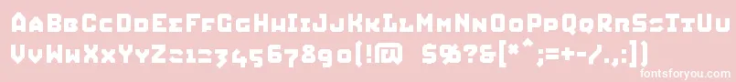 SquidCaps Font – White Fonts on Pink Background