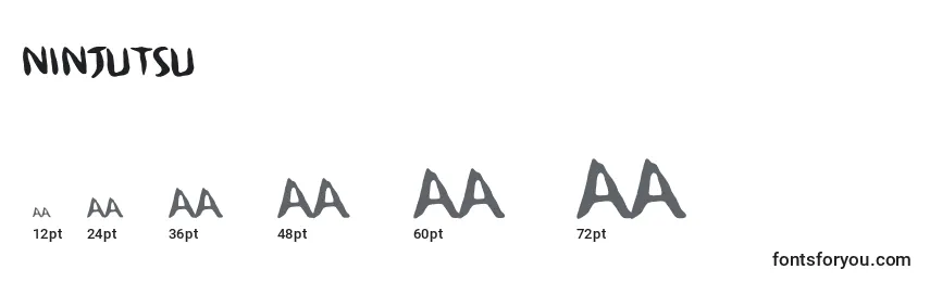 Ninjutsu Font Sizes