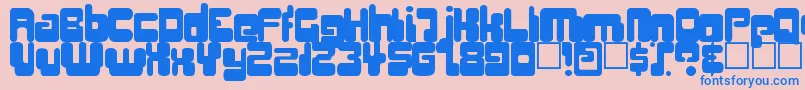 Digifit Font – Blue Fonts on Pink Background