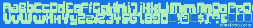 Digifit Font – Green Fonts on Blue Background