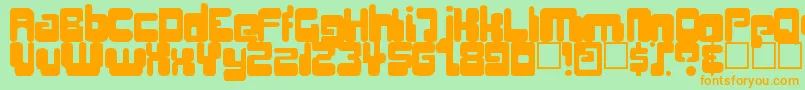 Digifit Font – Orange Fonts on Green Background