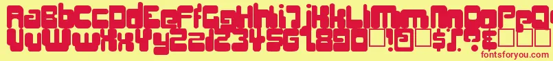 Digifit Font – Red Fonts on Yellow Background