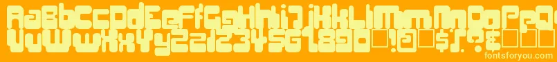 Digifit Font – Yellow Fonts on Orange Background