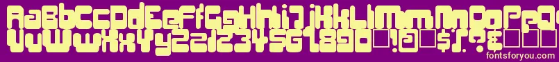 Digifit Font – Yellow Fonts on Purple Background