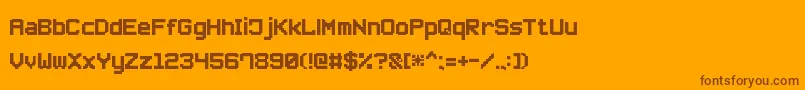 SmallPixel7 Font – Brown Fonts on Orange Background