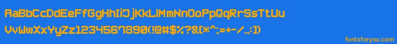 Шрифт SmallPixel7 – оранжевые шрифты на синем фоне