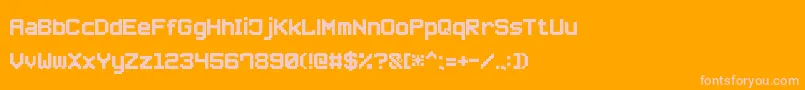 SmallPixel7 Font – Pink Fonts on Orange Background