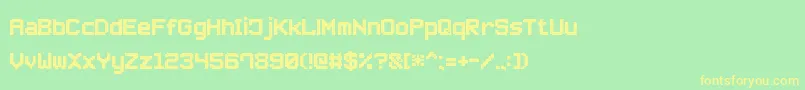 SmallPixel7 Font – Yellow Fonts on Green Background