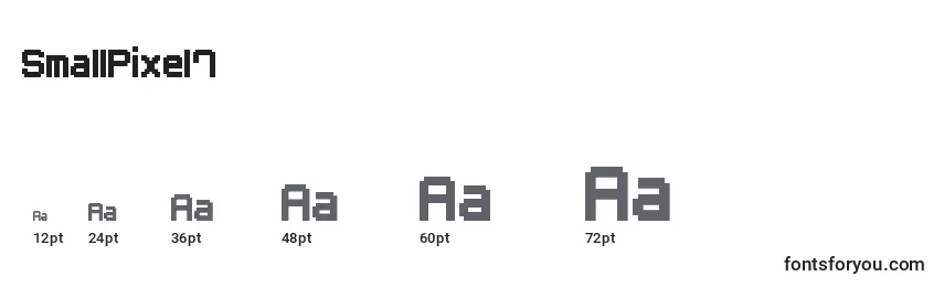 SmallPixel7 Font Sizes