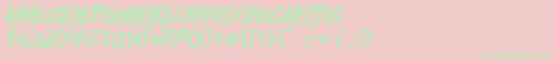 SundaesOnMondays Font – Green Fonts on Pink Background