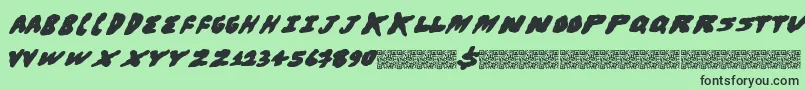 Brohugs Font – Black Fonts on Green Background