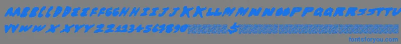 Brohugs Font – Blue Fonts on Gray Background