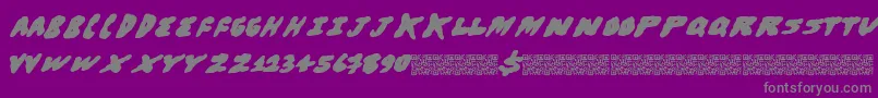 Brohugs-Schriftart – Graue Schriften auf violettem Hintergrund