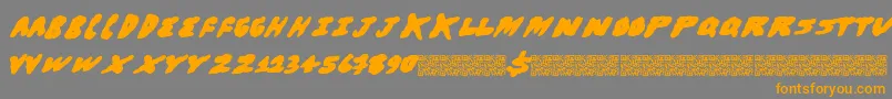 Brohugs Font – Orange Fonts on Gray Background