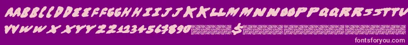 Brohugs Font – Pink Fonts on Purple Background