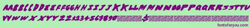 Brohugs Font – Purple Fonts on Green Background