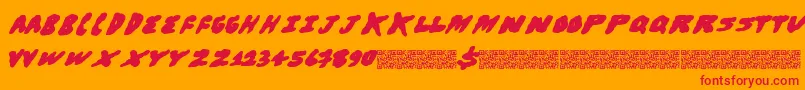 Brohugs Font – Red Fonts on Orange Background